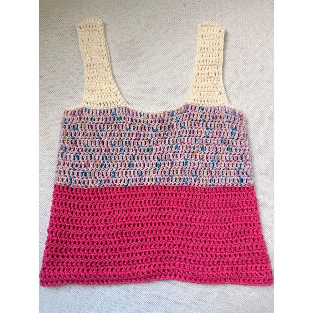 Handmade Crochet Colorblock Tank Top - Picture 2 of 4